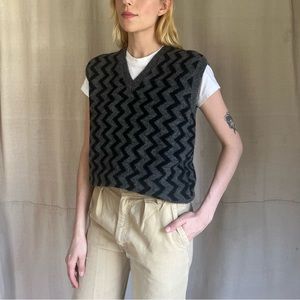 Vintage 90s Zigzag Sweater Vest